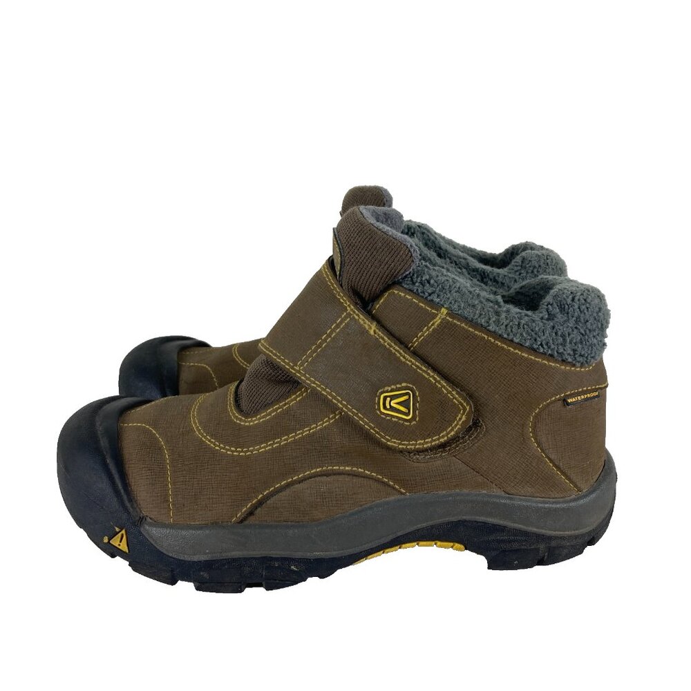 Keen Kids Brown and Gray Fleece-Lined Winter Boots